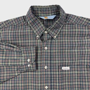 Vintage Carhartt Men's 2XL XXL Button Plaid Thick Work Shirt Camping Bushcraft